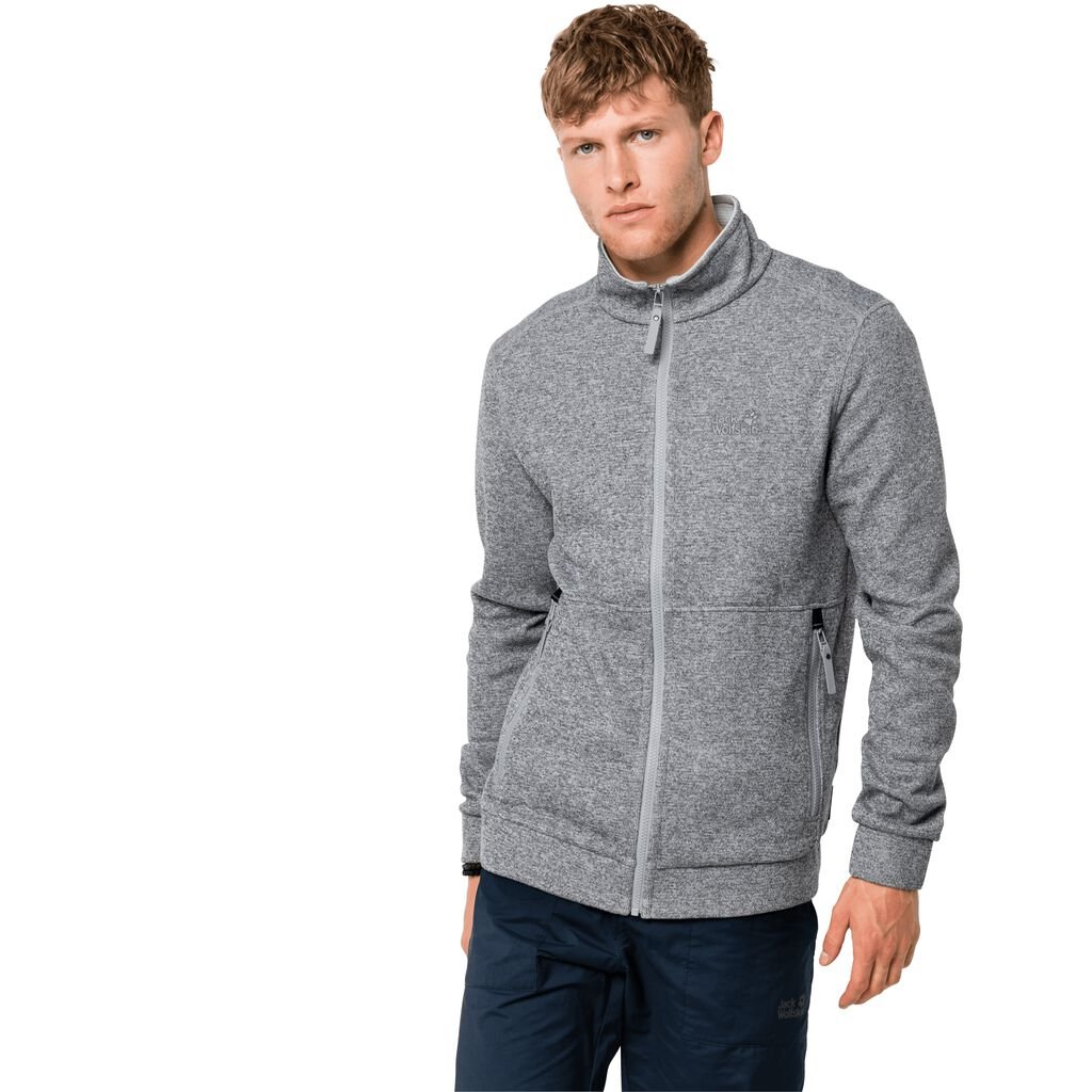 Jack Wolfskin FINLEY fleece ζακετεσ ανδρικα γκρι | GR3434979